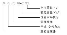 SG(B)9/10型H级绝缘非包封干式电力变压器