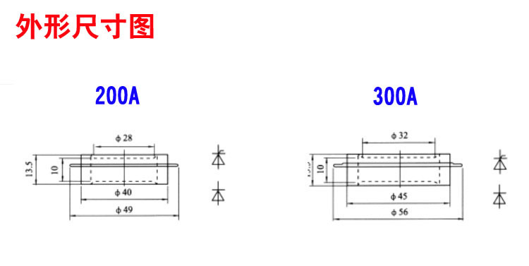 KP 200A 300A尺寸图