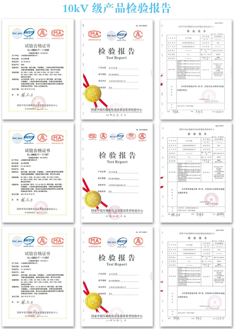 10kV级产品检验报告一